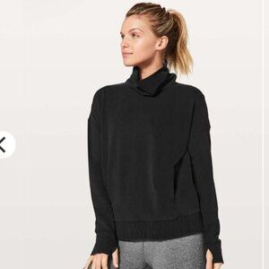 Lululemon Black Stress Less Pullover Sweater Size 8